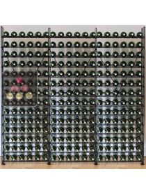 Bibliothèque métallique pour 252 bouteilles de vin ARCHITECTURE INTERIEURE DU VIN