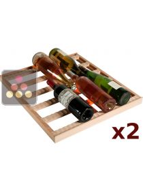 Lot de 2 clayettes de stockage en hêtre pour caves à vin de la gamme Tradition La SOMMELIERE
