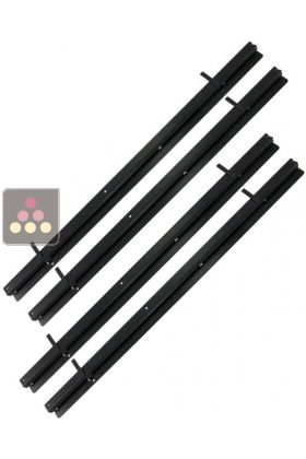 Lot de 4 rails coulissants pour 2 clayettes compatibles gamme DIVA