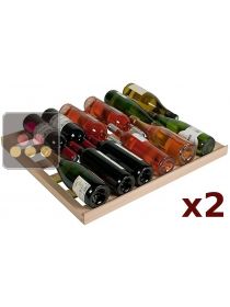 Lot de 2 clayettes de stockage en hêtre pour caves à vin grands modèles de la gamme Tradition La SOMMELIERE