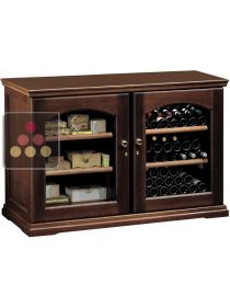 Combiné de cave à vin mono-température de conservation ou de service et cave à cigares CALICE