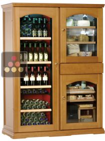 Combiné Gourmand : cave à vin mono-température, cave à fromage et cave à cigares CALICE