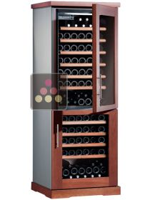 Combiné de 2 caves à vin mono-température de conservation et de service CALICE