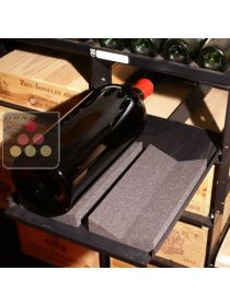 Lot de 6 tapis en mousse pour bouteilles magnum RACK IN BLACK