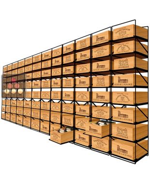 La seule solution pour stocker 96 caisses de vins et 1152 Bouteilles MODULORACK