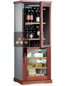 Combiné d'une cave à vin de service et d'une cave à fromages CALICE