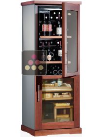 Combiné d'une cave à vin de service et d'une cave à cigares CALICE