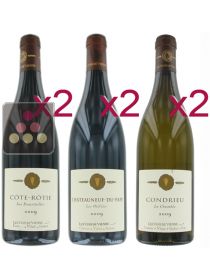 Sélection de 4 Vins Rouges et 2 Blancs - Grandes appellations du Rhône Sélection Vin