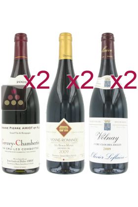 Sélection de 6 Vins Rouges - Grands 1er Crus Bourguignons