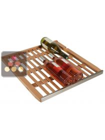 Clayette de stockage hêtre façade Inox pour les caves à vin Gamme Prestige La SOMMELIERE
