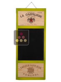 Panneau vertical vert avec 2 étampes et ardoise CAVIDÉCO PIERRE GOUJON