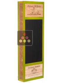 Meuble de rangement en bois 8 bouteilles avec avec ardoise latérale CAVIDÉCO PIERRE GOUJON