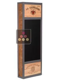 Meuble de rangement en bois 8 bouteilles avec ardoise latérale CAVIDÉCO PIERRE GOUJON