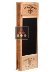 Meuble de rangement en bois 8 bouteilles avec ardoise latérale CAVIDÉCO PIERRE GOUJON