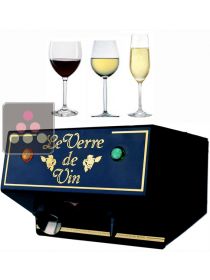 Système de conservation de bouteilles de vin & de Champagne ouvertes COMPACT LE VERRE DE VIN