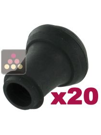 Lot de 20 bouchons pour conserver des bouteilles de vin ouvertes avec système de préservation LE VERRE DE VIN