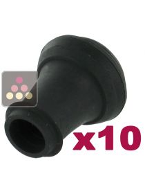 Lot de 10 bouchons pour conserver bouteilles vin "à vis" ouvertes avec système de préservation LE VERRE DE VIN