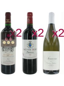 Sélection de 4 Vins Rouges et 2 Blancs - Loire en blanc et Bordeaux en rouge Sélection Vin