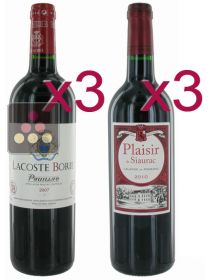 Sélection de 6 Vins Rouges - Bordeaux rive droite contre rive gauche Sélection Vin