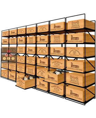 La seule solution pour stocker 42 caisses de vins et 504 Bouteilles MODULORACK