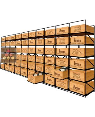 La seule solution pour stocker 60 caisses de vins et 720 Bouteilles MODULORACK