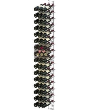 Support mural chromé pour 48 bouteilles de 75cl - Bouteilles inclinées VISIORACK