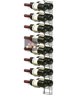 Support mural chromé pour 16 bouteilles de 75cl - Bouteilles horizontales VISIORACK