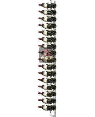 Support mural chromé pour 32 bouteilles de 75cl - Bouteilles horizontales VISIORACK