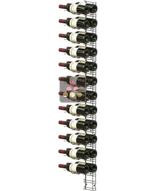 Support mural chromé pour 24 bouteilles de 75cl - Bouteilles horizontales VISIORACK