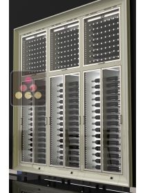 Combiné de 6 caves à vin multi-usages modulaires, encastrable CALICE DESIGN