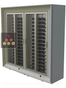 Combiné de 2 caves à vin multi-usages modulaires, en pose libre CALICE DESIGN