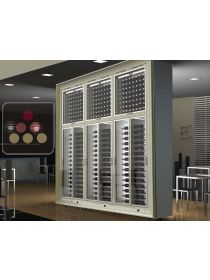 Combiné de 6 caves à vin multi-usages modulaires, en ilot CALICE DESIGN