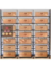 Solution de rangement pour 21 caisses de vins ARCHITECTURE INTERIEURE DU VIN