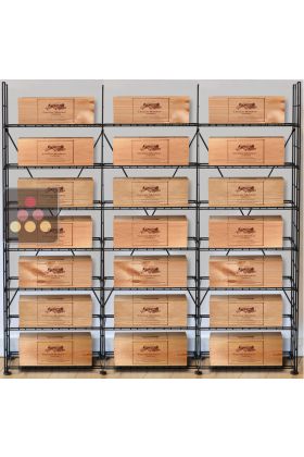 Solution de rangement pour 21 caisses de vins