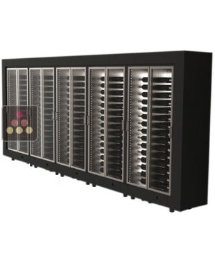 Combiné de 5 caves à vin multi-usages modulaires, en pose libre CALICE DESIGN