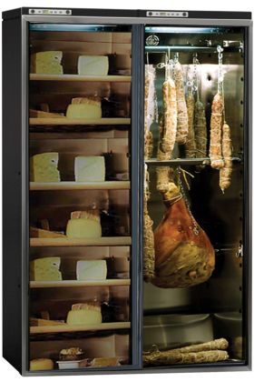 Combiné d'une cave à charcuterie et d'une cave à fromage jusqu'à 180 kg