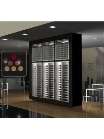 Combiné de 6 caves à vin multi-usages modulaires, en ilot CALICE DESIGN