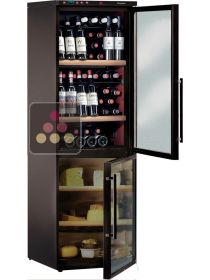 Combiné de cave à vin et cave à fromage jusqu'à 40Kg et 120 bouteilles CALICE