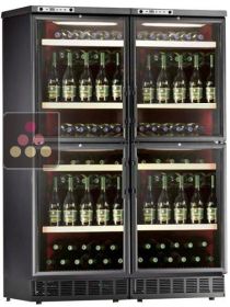 Combiné de 4 caves à vin mono-température de conservation ou de service - Pose libre ou encastrable CALICE