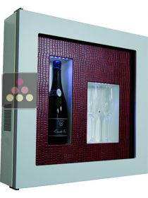Cadre à Champagne Design et Silencieux mono-température pour 1 bouteille et 2 verres CALICE DESIGN
