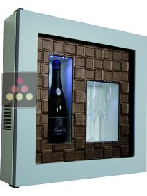 Cadre à Champagne Design et Silencieux mono-température pour 1 bouteille et 2 verres CALICE DESIGN