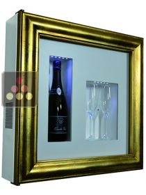 Cadre à Champagne Design et Silencieux mono-température pour 1 bouteille et 2 verres CALICE DESIGN