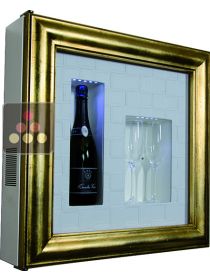 Cadre à Champagne Design et Silencieux mono-température pour 1 bouteille et 2 verres CALICE DESIGN