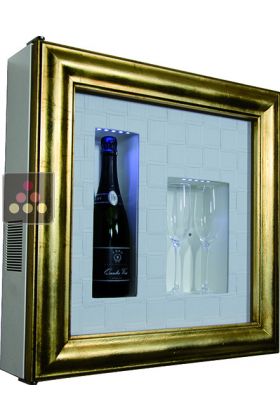 Cadre à Champagne Design et Silencieux mono-température pour 1 bouteille et 2 verres