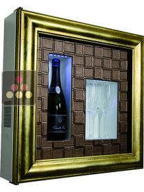 Cadre à Champagne Design et Silencieux mono-température pour 1 bouteille et 2 verres CALICE DESIGN