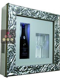 Cadre à Champagne Design et Silencieux mono-température pour 1 bouteille et 2 verres CALICE DESIGN