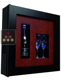 Cadre à Champagne Design et Silencieux mono-température pour 1 bouteille et 2 verres CALICE DESIGN