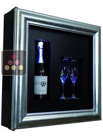 Cadre à Champagne Design et Silencieux mono-température pour 1 bouteille et 2 verres CALICE DESIGN