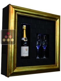Cadre à Champagne Design et Silencieux mono-température pour 1 bouteille et 2 verres CALICE DESIGN