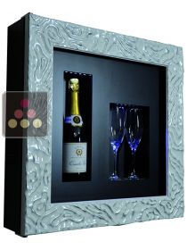 Cadre à Champagne Design et Silencieux mono-température pour 1 bouteille et 2 verres CALICE DESIGN